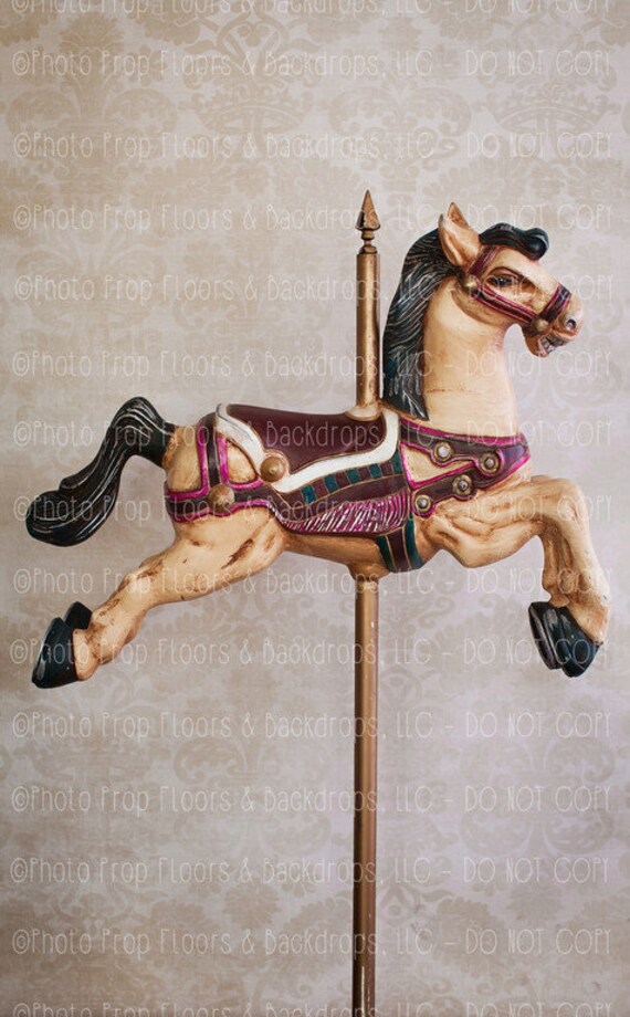 Carousel Horse DIGITAL DOWNLOAD: Backdrop Background Props | Etsy
