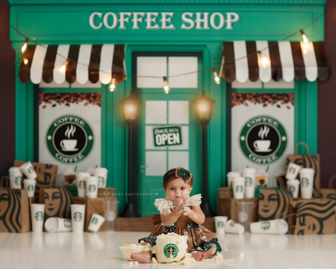 Coffee Shop Photography Backdrop - Store, Barista, Beans, Java, Latte ...