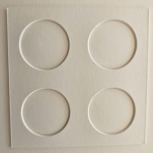 Paquete de 5 tarjetas de montaje para monedas de 4 x 50 mm o similar
