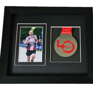 London Marathon or Virtual Medal Photo Frame Black