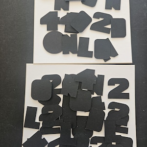 Scatola di lettere e numeri tagliati in carta Mount di qualità