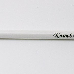 Exklusive weiße Bleistifte mit Deinem Wunsch-Text Bild 1