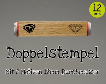 Doppel Motive Stempel  " Diamant  & Diamant " 072