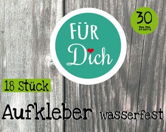 Aufkleber Für Dich  wasserfest