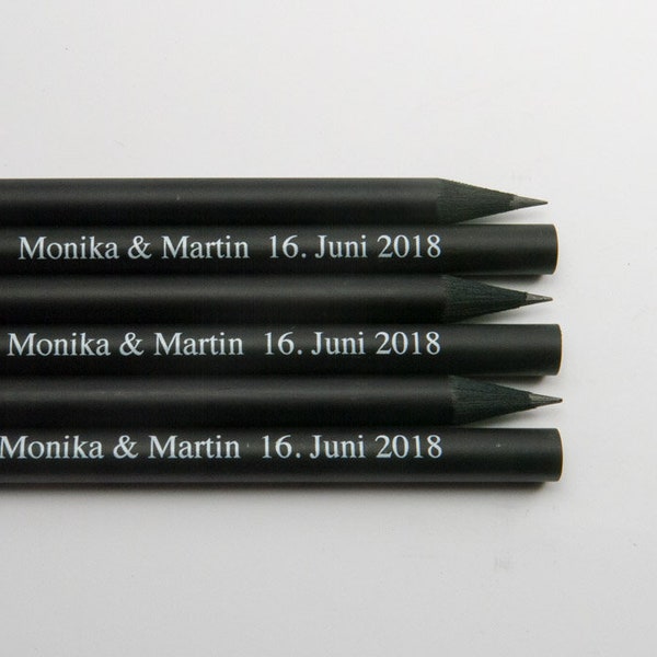 Exclusive black pencils with your text