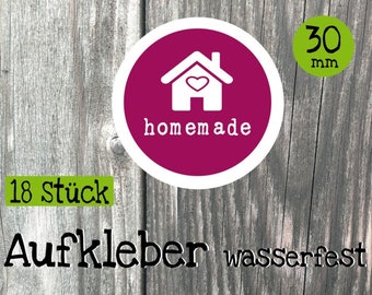 Aufkleber Homemade wasserfest