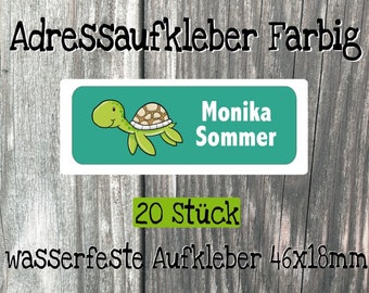 Wasserfeste  Aufkleber " Schildkröte