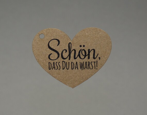 Anhänger in Herzform Schön dass du da warst für Etsy