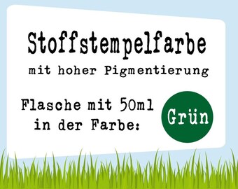 Stoffstempelfarbe in der Farbe Grün