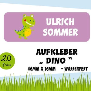 Adressaufkleber Names Aufkleber DINO Bild 1