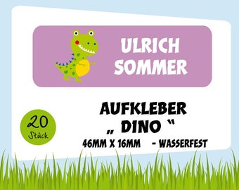 Adressaufkleber Names Aufkleber  " DINO "