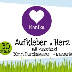 Herz Aufkleber Bild 1