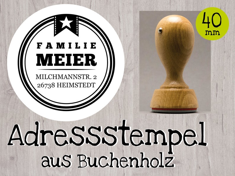 Adressstempel Stern Bild 1