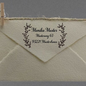 Address Stamp Flowers Frame