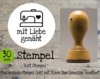 mit Liebe genäht Stempel