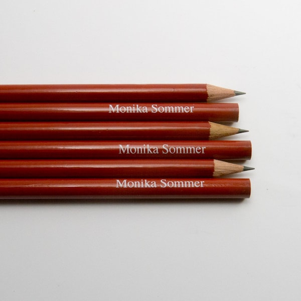 Exclusive red pencils with your desired text