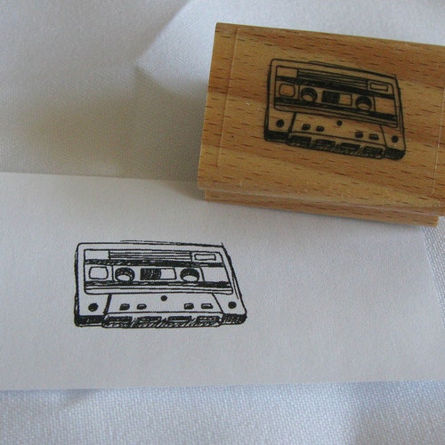 80s Mixtape Rubber Stamp Cassette Stamp 80s / 90's Etsy