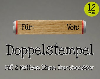 Doppel Motive Stempel  Text " Für   Von " für Geschenke und Karten Papier