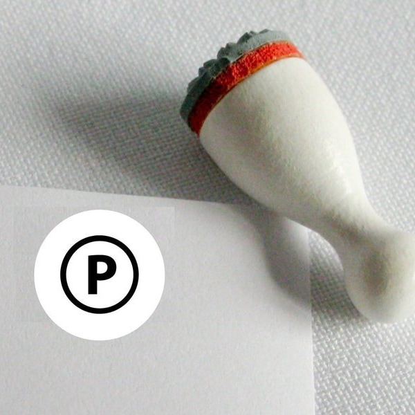 Ministempel " Professionelle Textilpflege " Verzieren von Etiketten, Geschenkpapier, Briefpapier, glatten Stoffen,