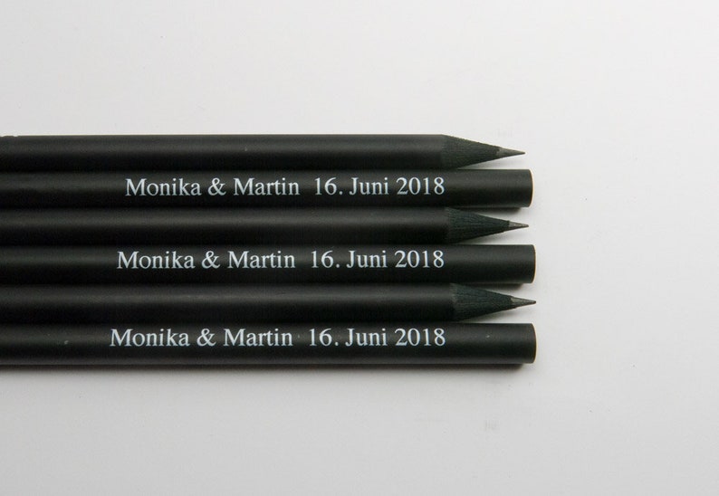 Exklusive schwarze Bleistifte mit Deinem Text Bild 4