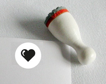 Mini Stempel Herz zum verzieren von Etiketten, Aufklebern, Scrapbooks, Geschenkpapier, Briefpapier,