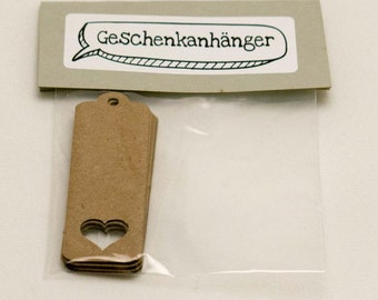 Gift tags from kraft carton a4