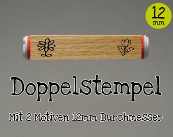 Doppel Motive Stempel  " Tulpe und Blume  " 091