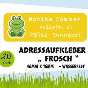 Adressaufkleber Frosch Bild 1