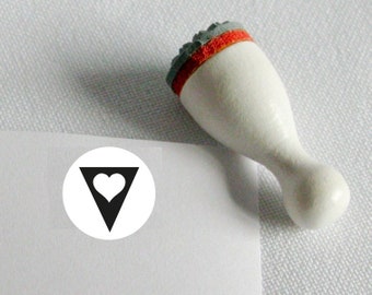 Stempel Wimpel mit Herz