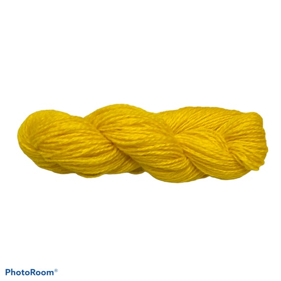 Lemon Yellow, 100% Wool Yarn for Knitting, Mitten Wool, Crochet, Craft  Supplies, 2 Ply, Yellow, 8/2 