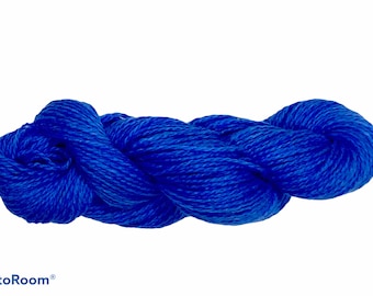 Royal blue, 100% wool yarn for knitting, mitten wool, crochet, craft supplies, 2 ply, blue, 8/2