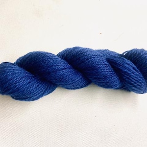 Blue, 100% wool yarn for knitting, mitten wool, crochet, craft supplies, 2 ply, bright blue. 8/2