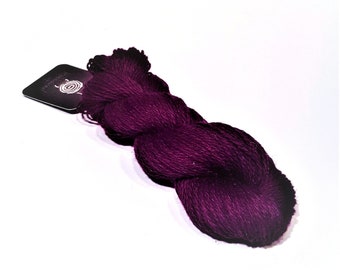 Maroon, 100% wool yarn for knitting, mitten wool, crochet, craft supplies, 2 ply, dark purple, grape, aubergine, 8/2