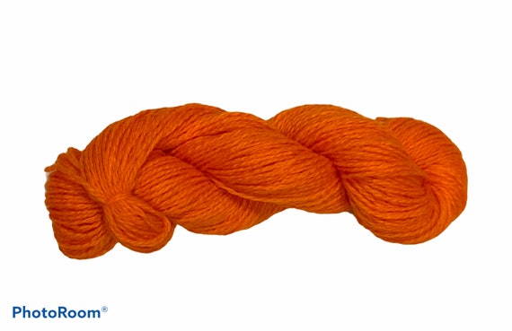 Wool yarn,100% natural, knitting - crochet - craft supplies, carrot orange