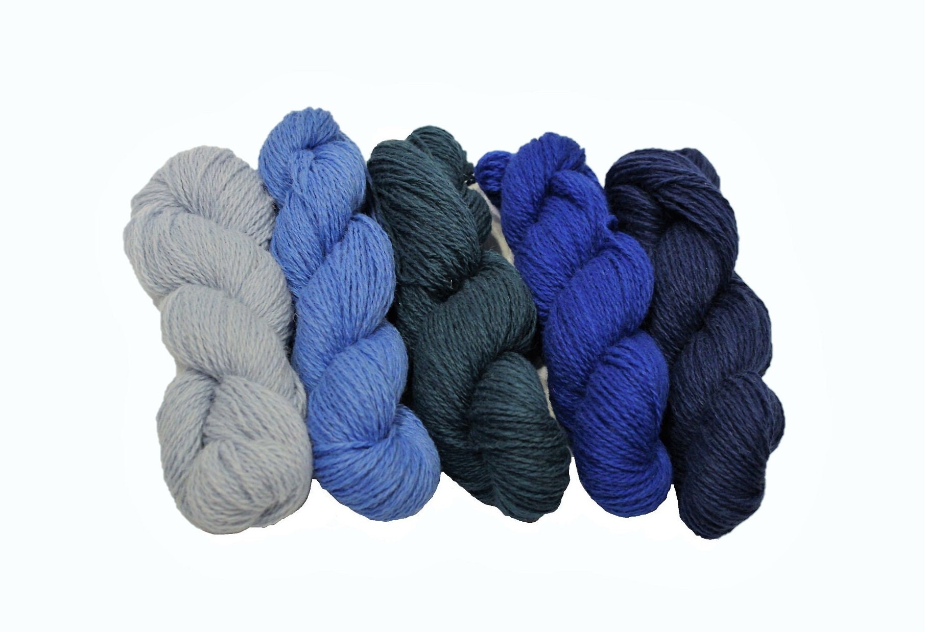 Blue, 100% Wool Yarn for Knitting, Mitten Wool, Crochet, Craft Supplies, 2  Ply, 8/2 