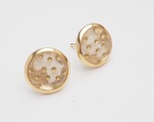 Gold star stud earrings