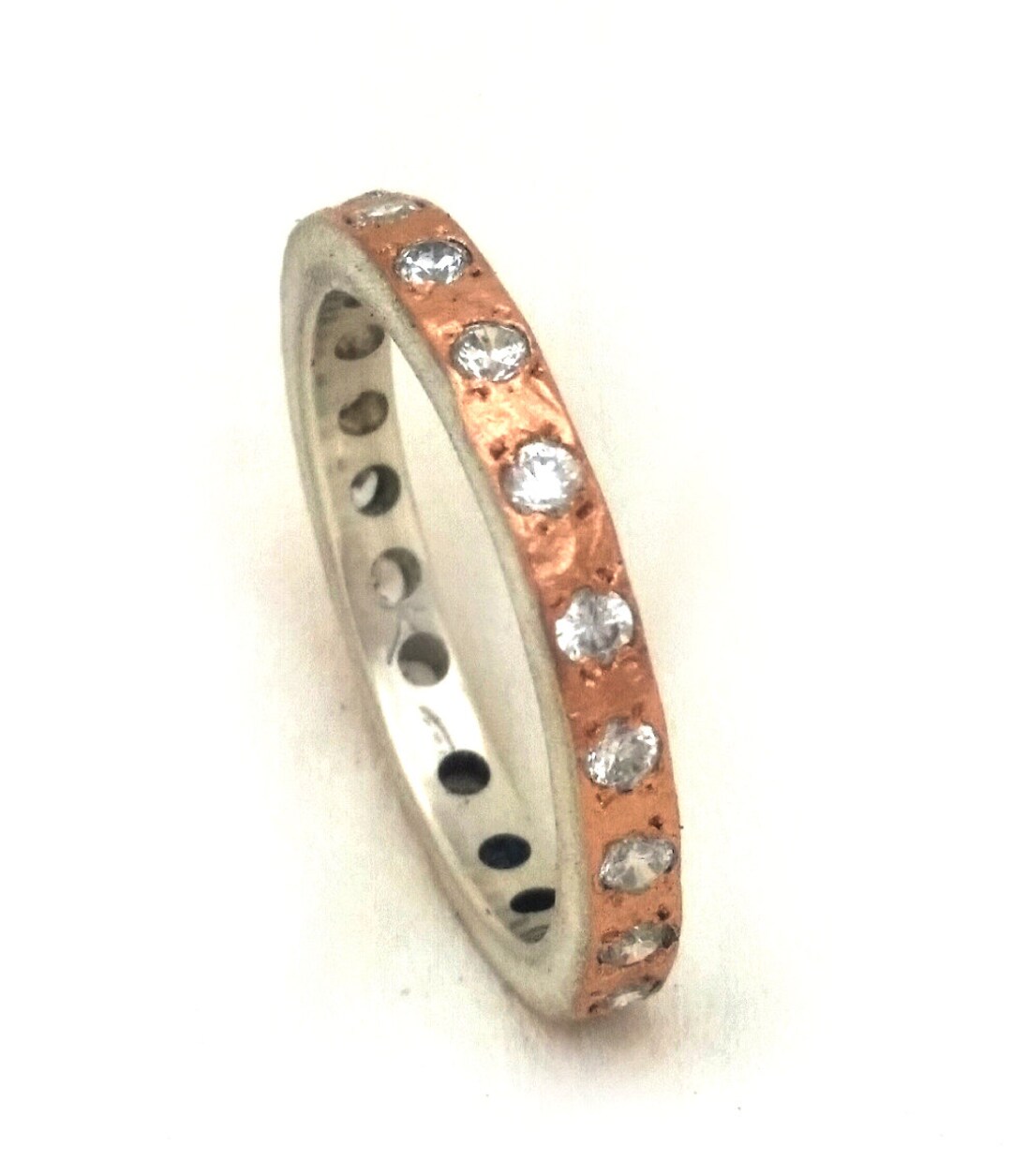CZ Engagement Ring. Multistone Ring, Stackable Cz Ring, Stacking Cz ...
