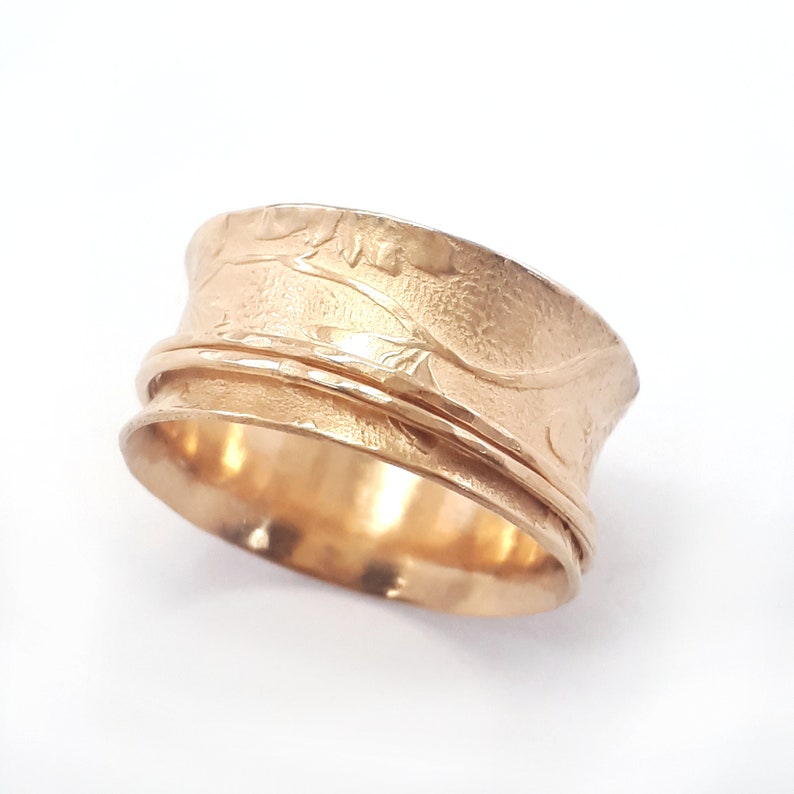 Beautiful Semiwide Gold Spinner Ring Women's Wedding - Etsy