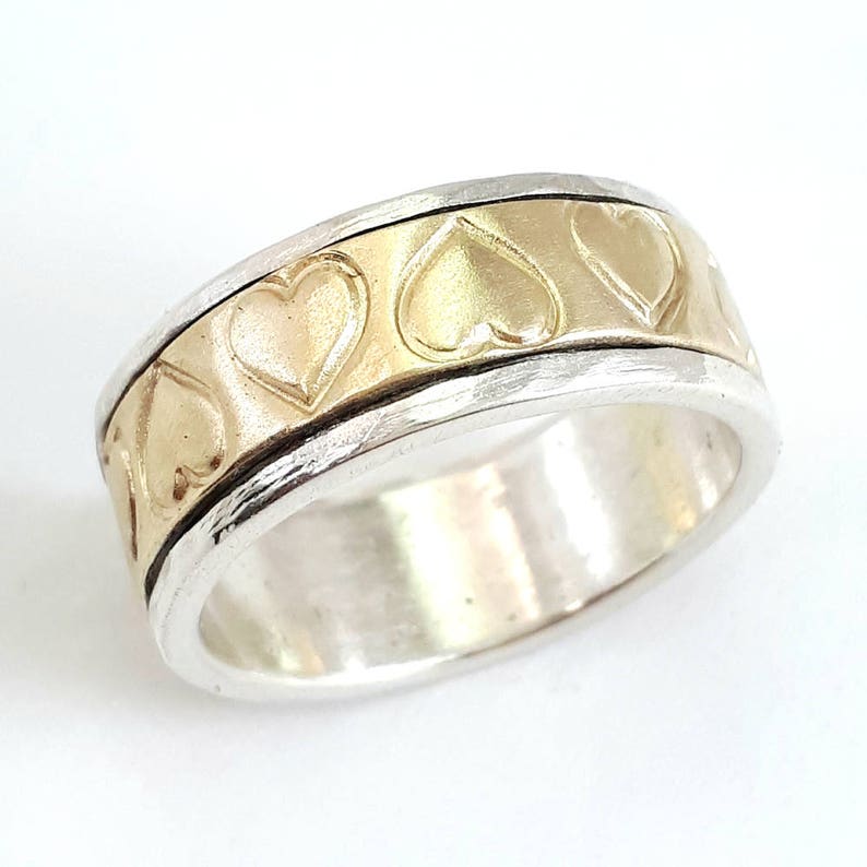 Handcrafted Heart Spinner Ring