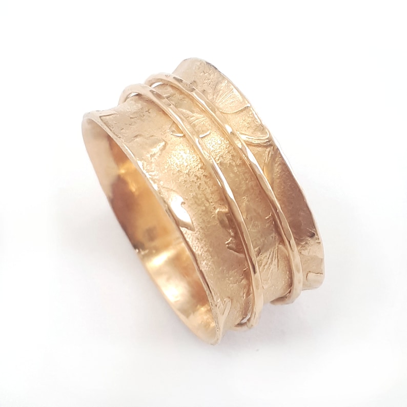 Beautiful Semiwide Gold Spinner Ring Women's Wedding - Etsy