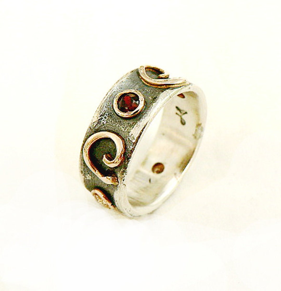 Popular Gift for Her, Birthstone Ring, Spiral Design, Spiritual Ring ...