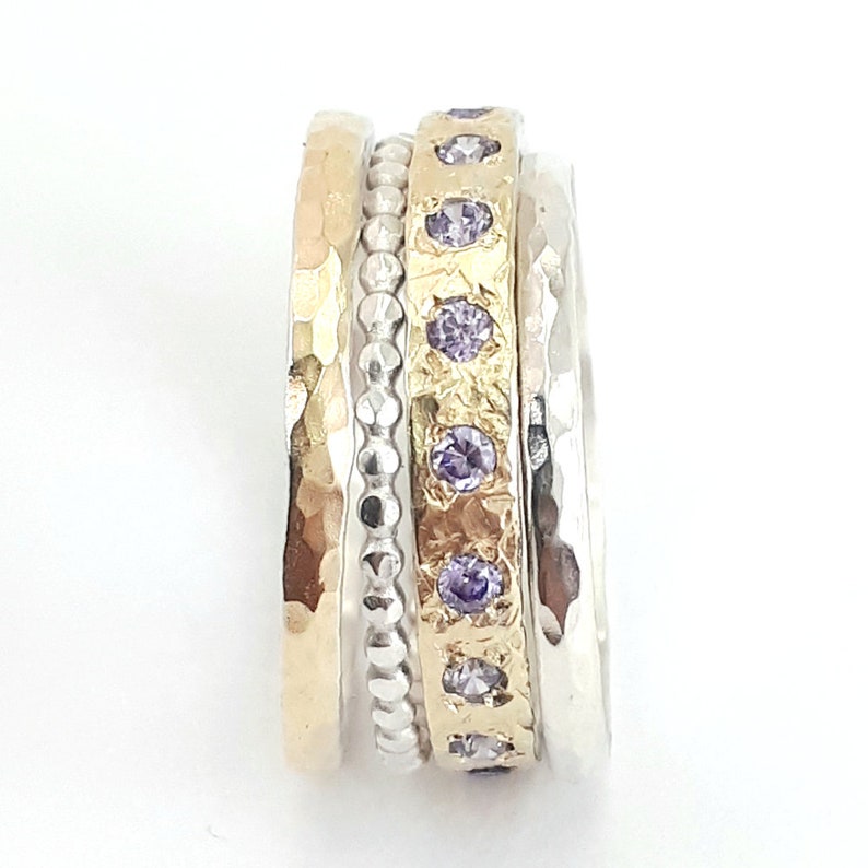 Engagement Stacking Rings Can Be Worn Separately Mix and - Etsy