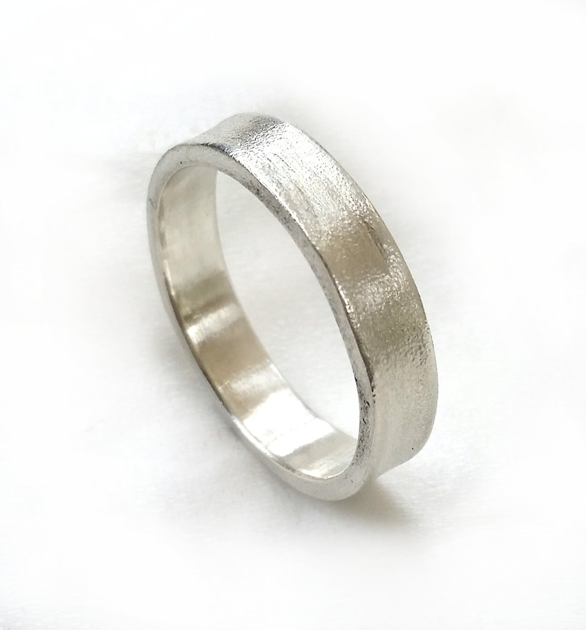 Simple Silver Wedding Band Classic 925 Sterling Silver Ring Etsy