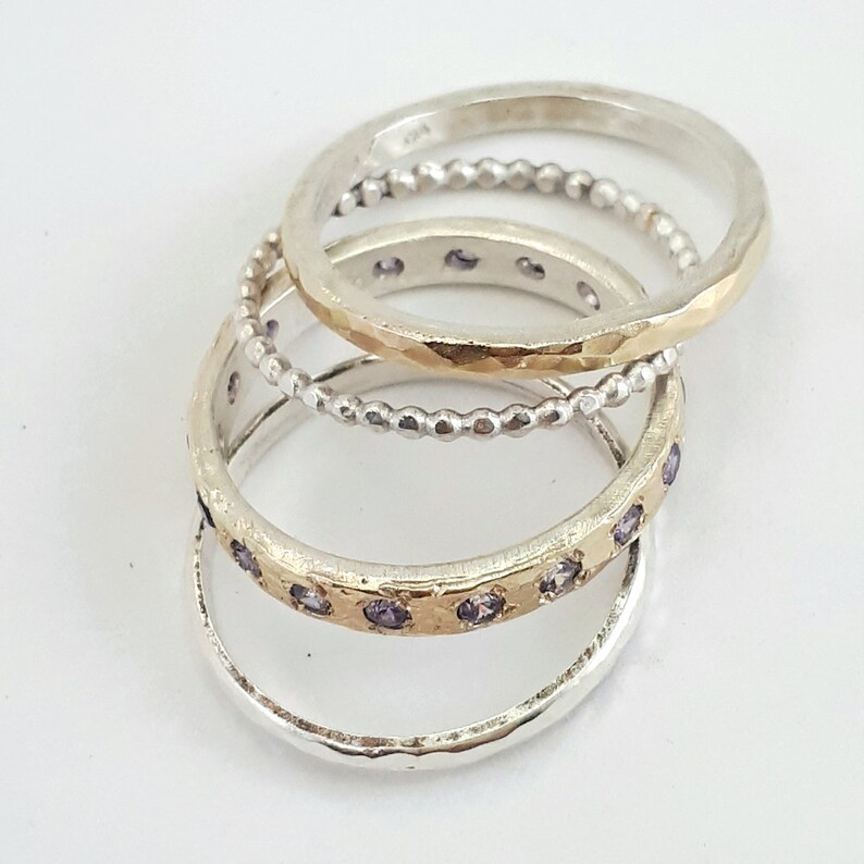 Engagement Stacking Rings Can Be Worn Separately Mix and - Etsy
