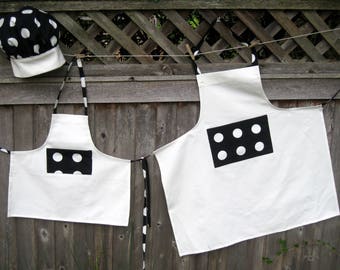 Mother Daughter matching Apron and Chef hat