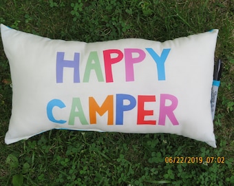 happy camper autograph pillow