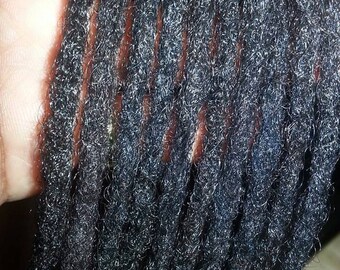 Human Hair Dreadlock Extensions Thin (Pack/Bundle OF 25 locs)
