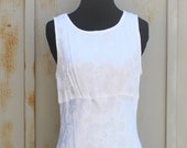 White Maxi Dress - Vintage Floral Dress - 90s Dress - All That Jazz Dress - Sundress - Summer Dress - Sleevless Dress - 1990s Dress - Grunge