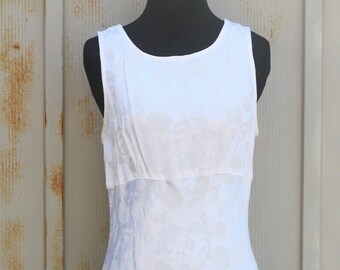 White Maxi Dress - Vintage Floral Dress - 90s Dress - All That Jazz Dress - Sundress - Summer Dress - Sleevless Dress - 1990s Dress - Grunge