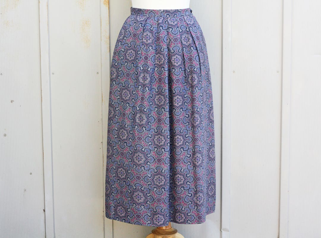 70s Psychedelic Skirt Abstract Pastel Skirt A Line Skirt - Etsy